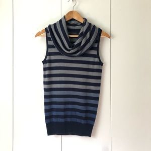 3/$15 Cowl Neck Sleeveless Ombré Striped Sweater